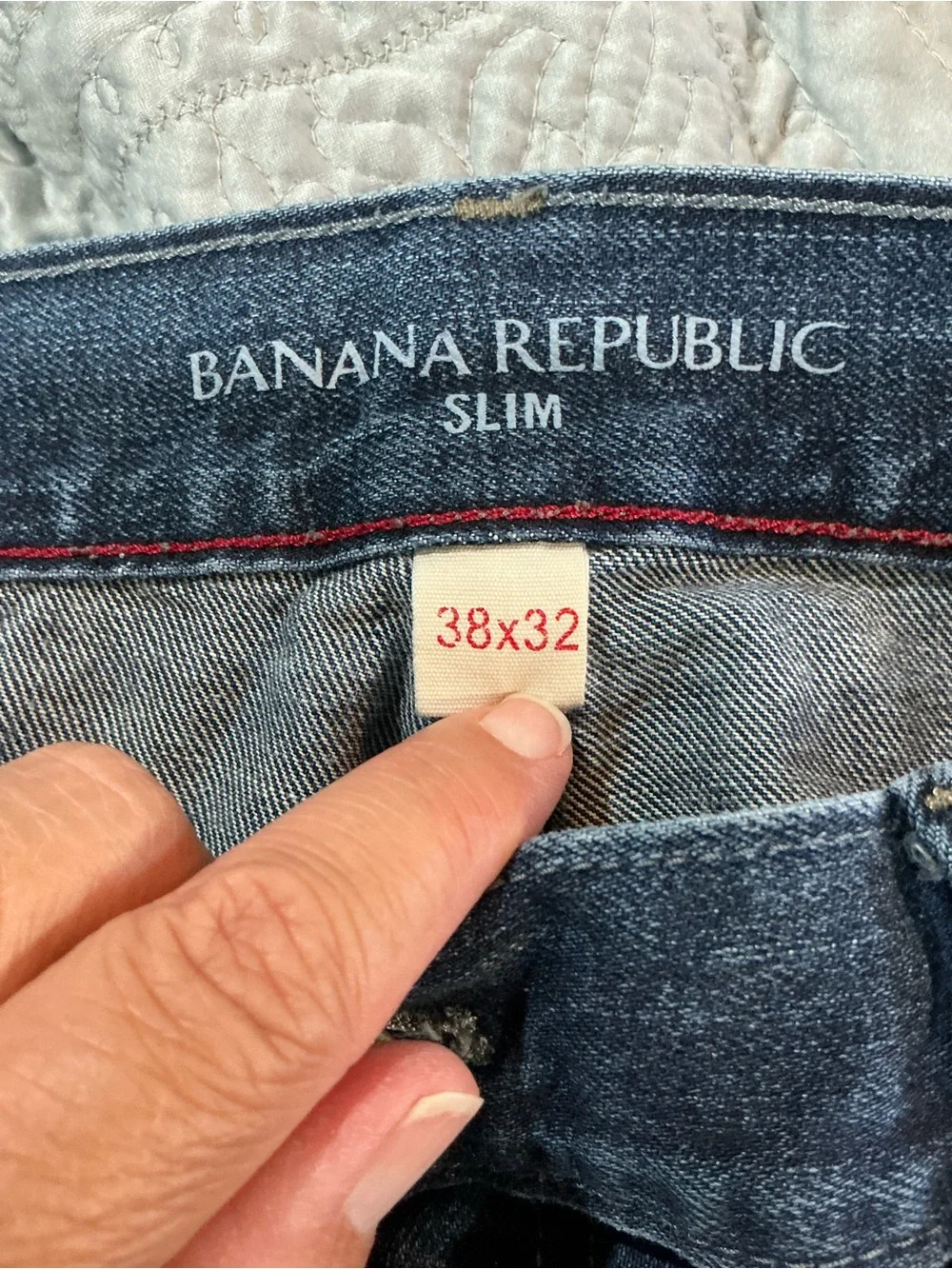 💙 Banana Republic Men’s Slim Blue Denim Jeans Zipper 38 x 32 (01420)